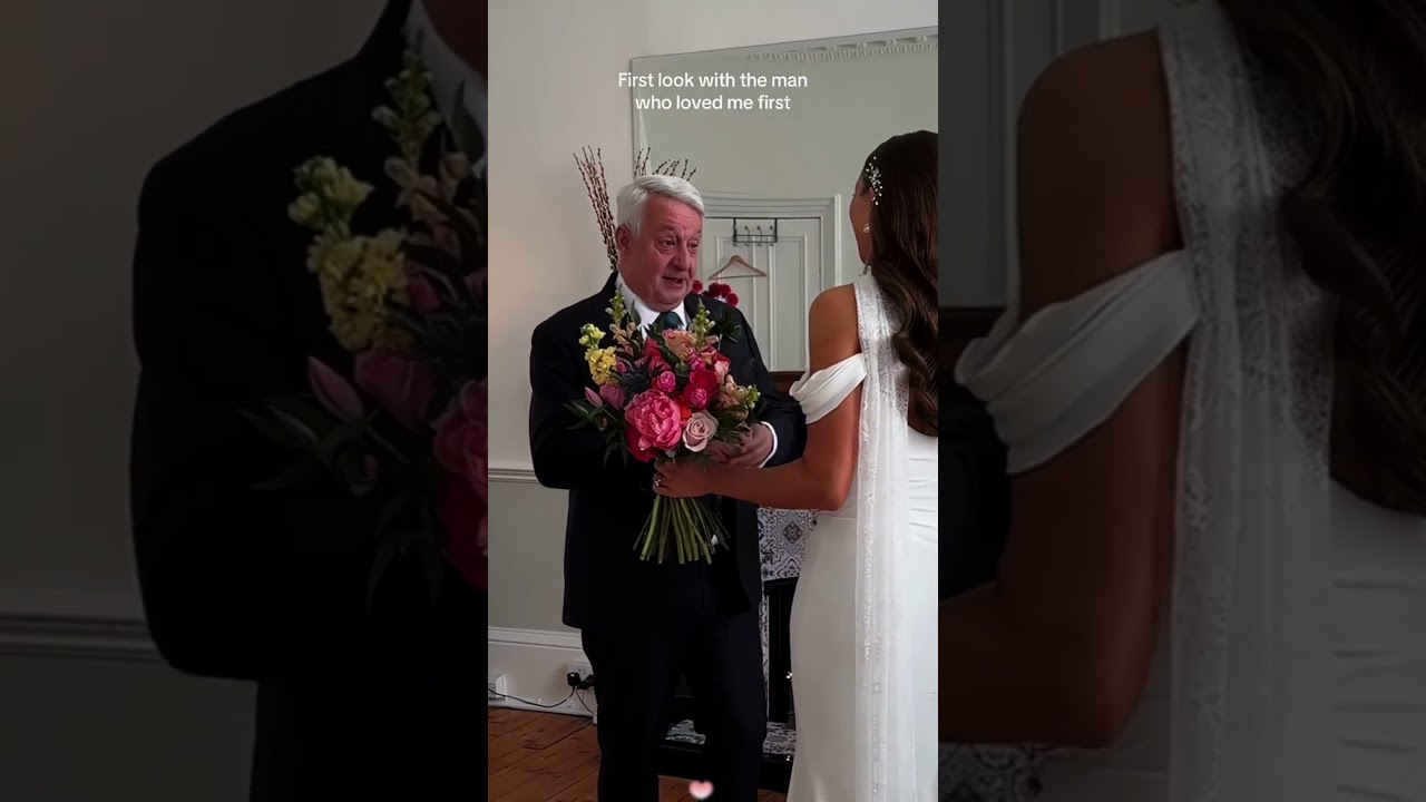 Emotional First Look with Dad at the Wedding 💍