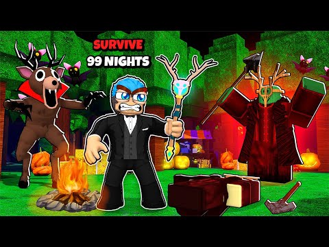 BINUHAY KO ANG MGA PATAY | Roblox | I SURVIVE 99 NIGHTS in the FOREST