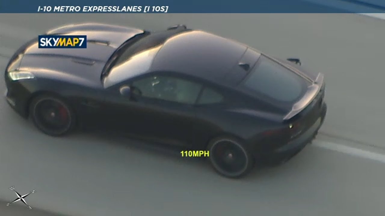 LA High-Speed Chase of Stolen Jaguar 🚗