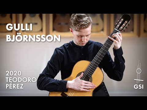 Gulli Björnsson plays "Landslag I - Dökkar sandþúfur með smá mosa" on a 2020 Teodoro Perez "Antigua"