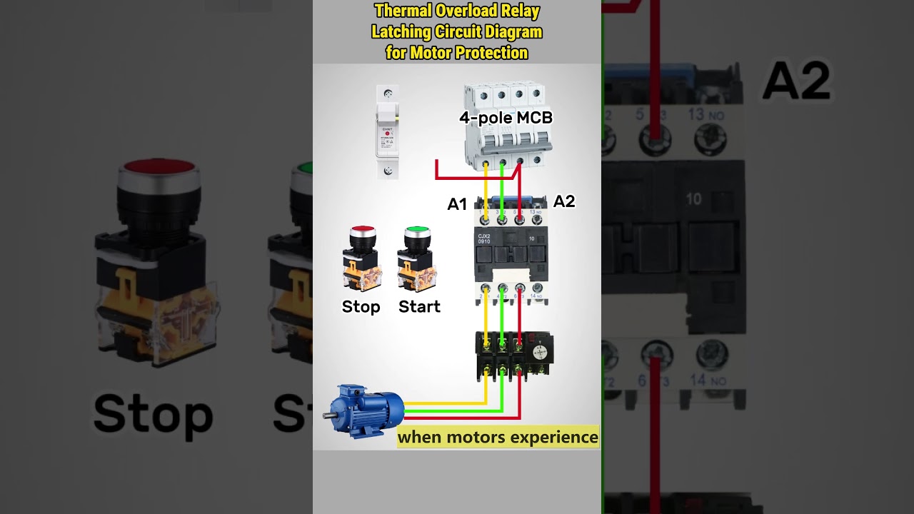 Thermal Relay Motor Protection Circuit Diagram ⚙️