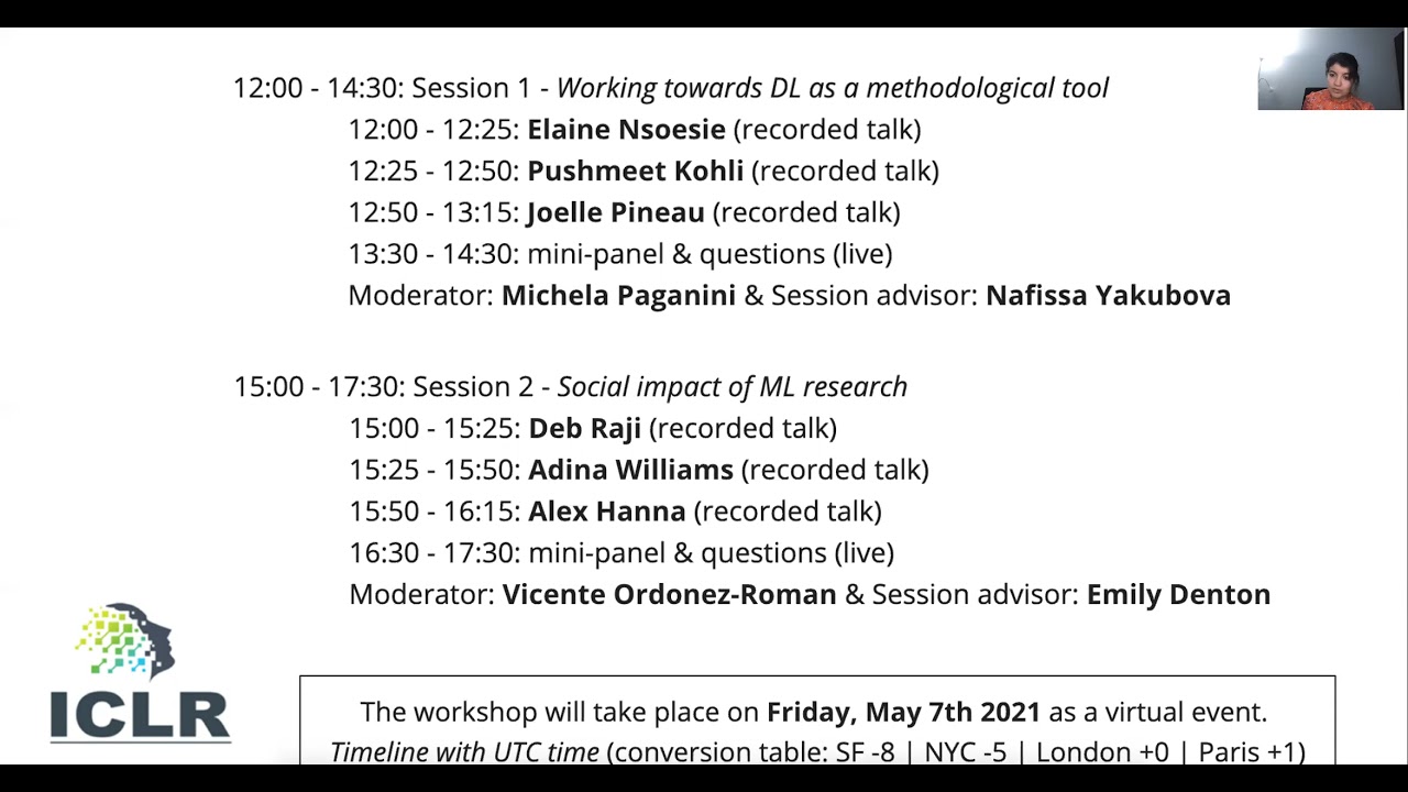 ICLR 2021 Deep Learning Workshop Opening 🎓