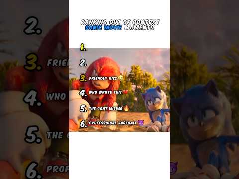 Ranking Sonic Movie Moments 😭