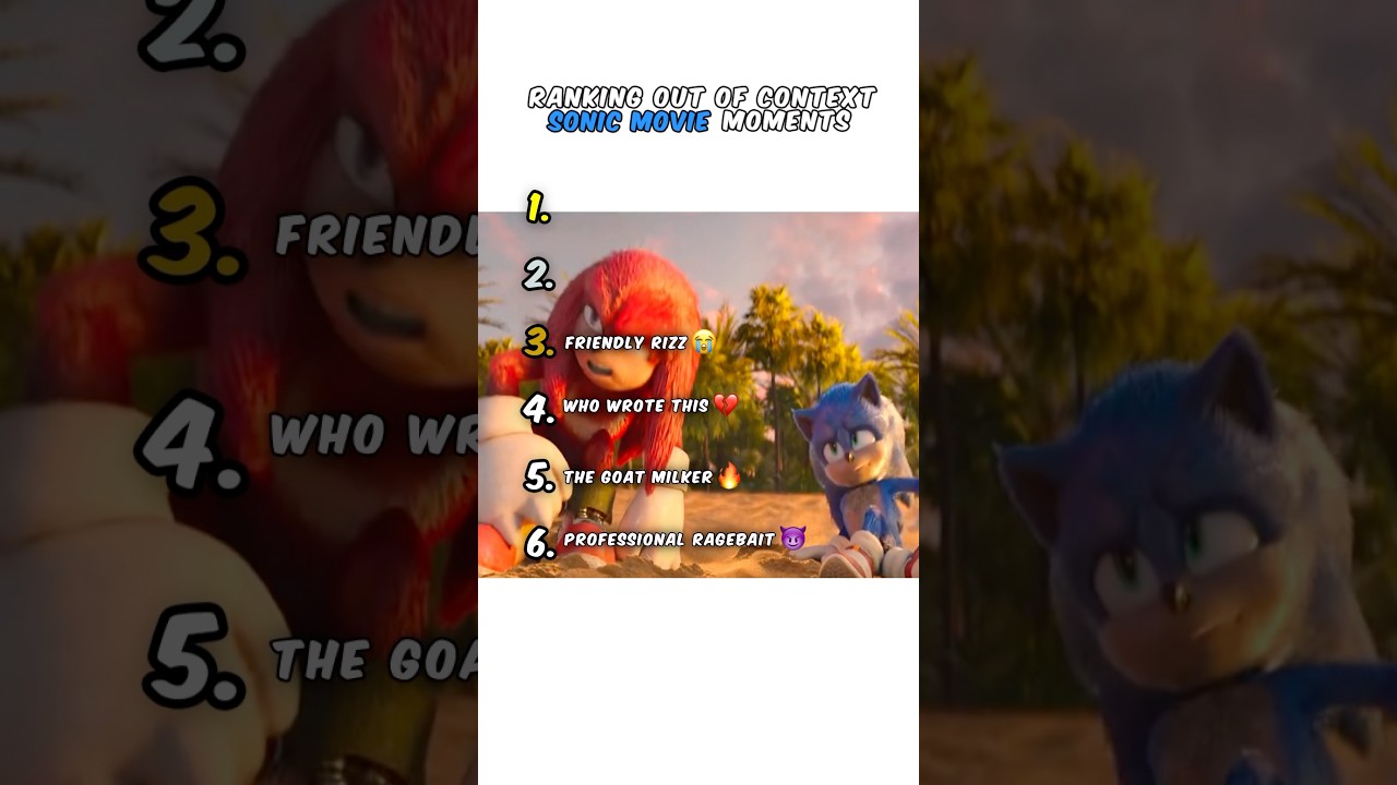 Ranking Sonic Movie Moments 😭
