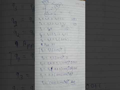 Arden's theorem in toc #toc #engineering #computerscience