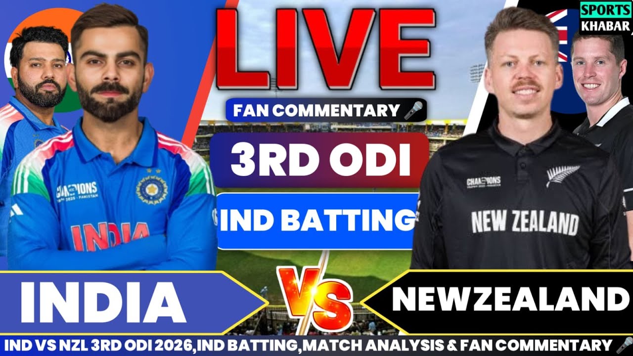 India vs New Zealand 3rd ODI Live Score & Commentary