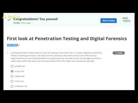 COURSERA:CYBER SECURITY TOOLS|WEEK4 CRYPTOGRAPHY,PENETRATION TESTING& DIGITAL FORENSICS|QUIZ ANSWERS