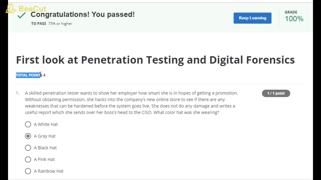 Coursera Cyber Security Week 4 Quiz Answers: Cryptography, Penetration Testing & Digital Forensics 🔐