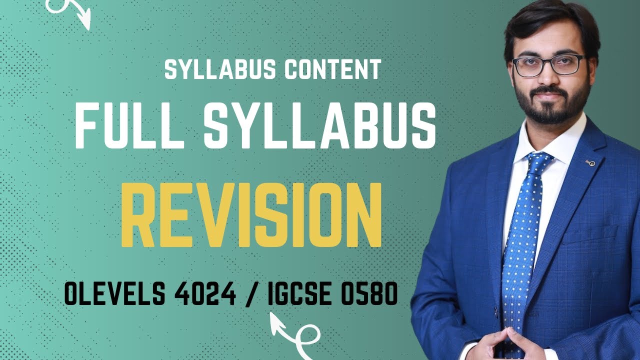 FULL SYLLABUS REVISION AND PAPER ATTEMPTING | O LEVELS 4024 | IGCSE 0580