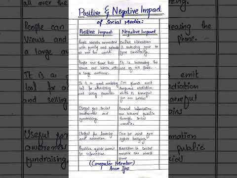 Positive and negative impact of social media #positive #negativeimpact #impact #socialmedia #social