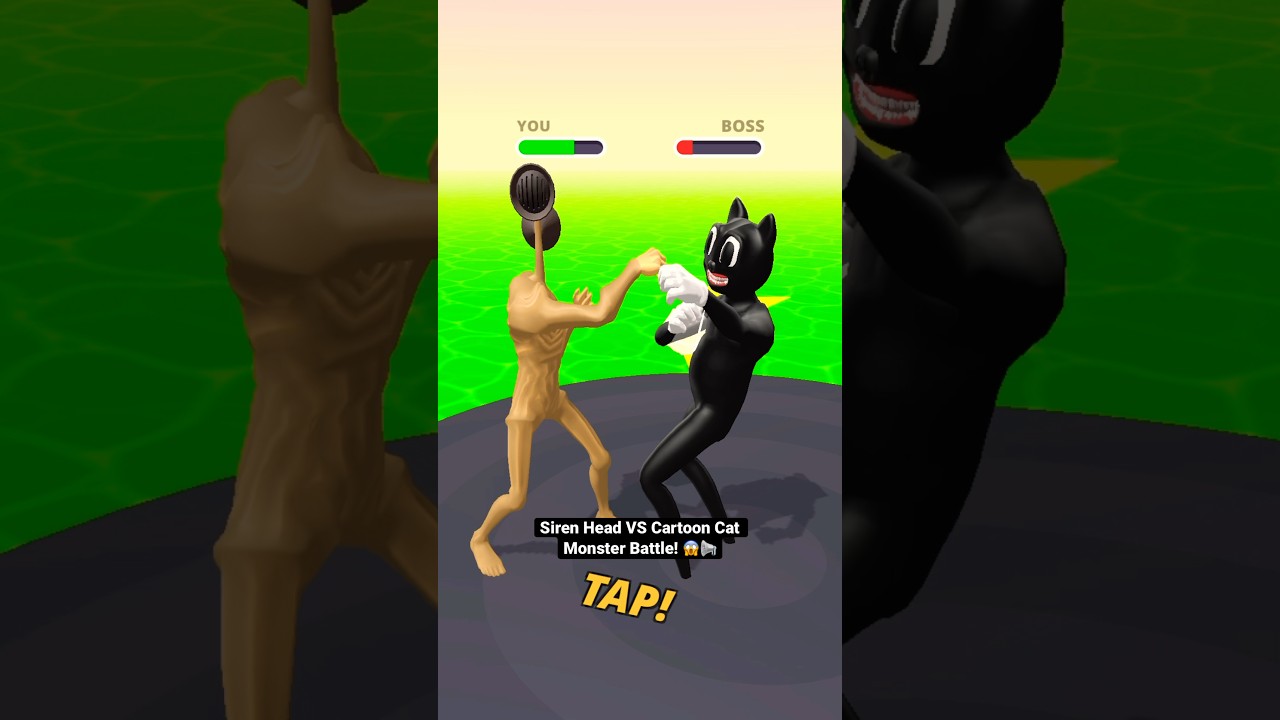 Siren Head vs Cartoon Cat Monster Battle! 😱