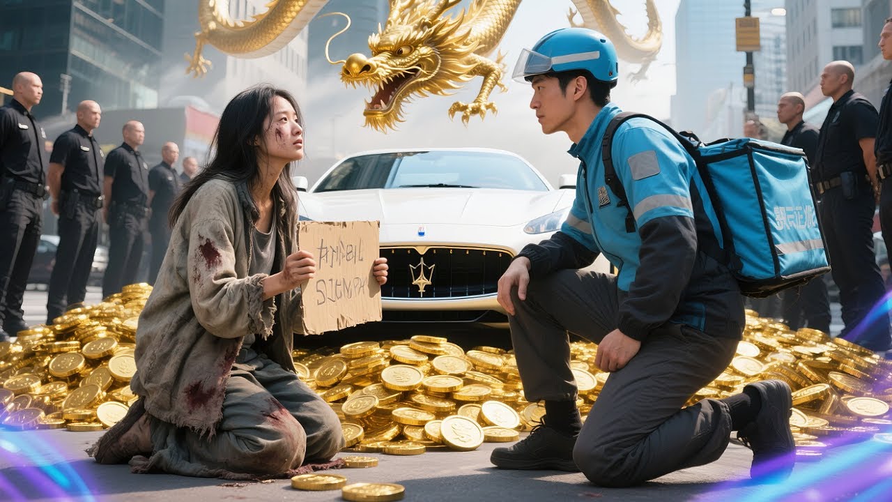 repartidor le dio 100 dólares a una mujer sin hogar... ¡Ella le dio decenas de millones y su cuerpo！