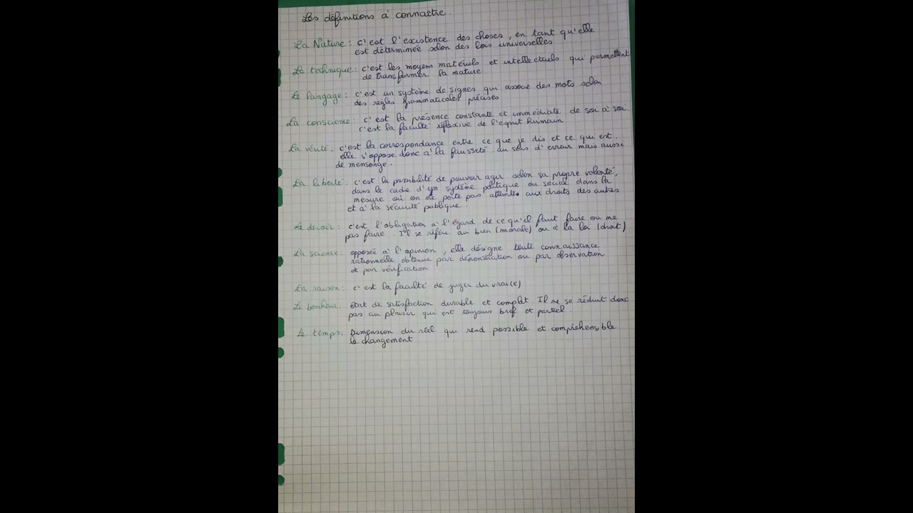Notions clés pour l'épreuve de philosophie 📚