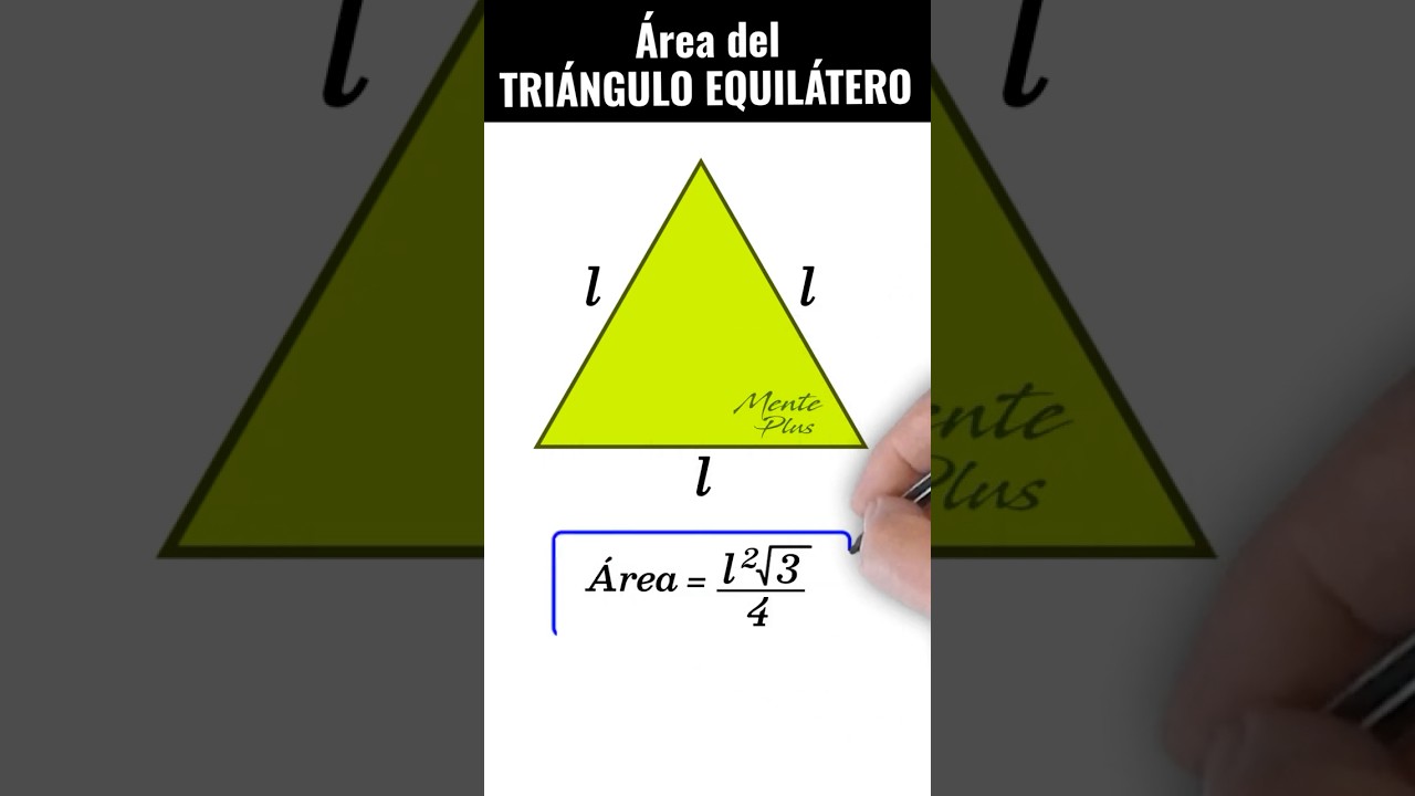 Fórmula para calcular el área de un triángulo equilátero en función de su lado 📐