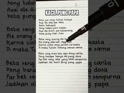 Kacil Pung Papa - Alice Sia | Lirik #trendingshorts #lirik #lagutimur #laguviral #kacilpungpapa #fyp
