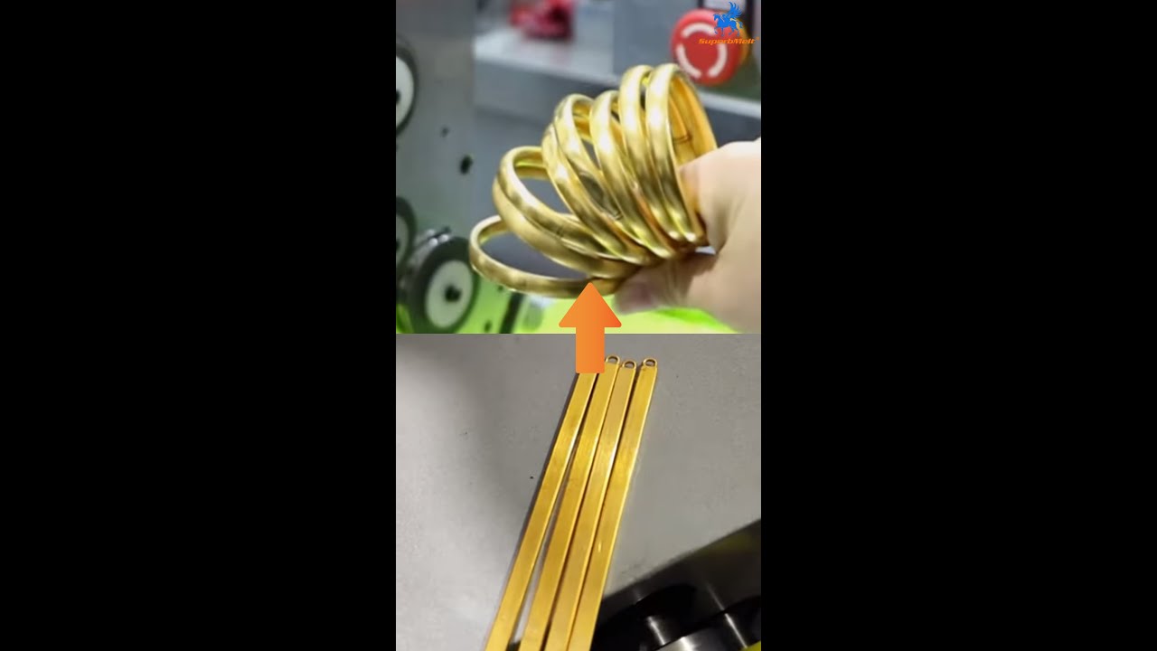 Making Chinese Antique Gold Bangles from a bar of Gold |Jewelry Bracelet making and shaping machine