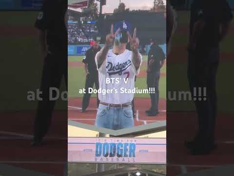 BTS' V at Dodger's Stadium! #btsv #army #bts #btsarmy #kimtaehyung #v #btsvlive #army