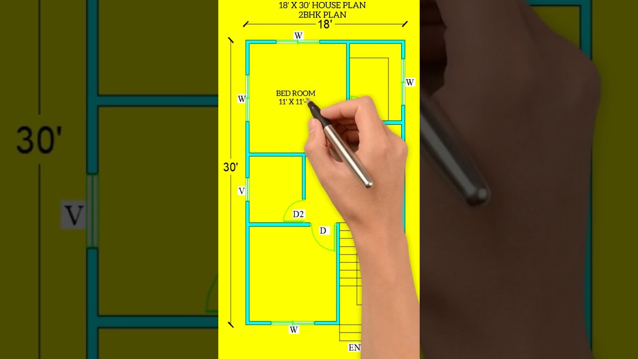 18x30 house plan|2bhk plan #house #housedesign #houseplan #shortvideo