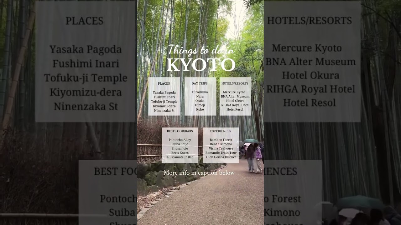 Top 30 Must-Do Activities in Kyoto 2024 🇯🇵