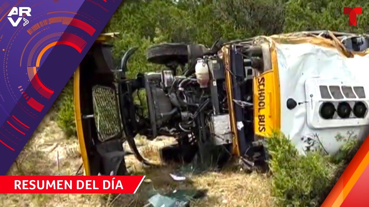 Choque de autobús escolar en Texas deja heridos 🚍