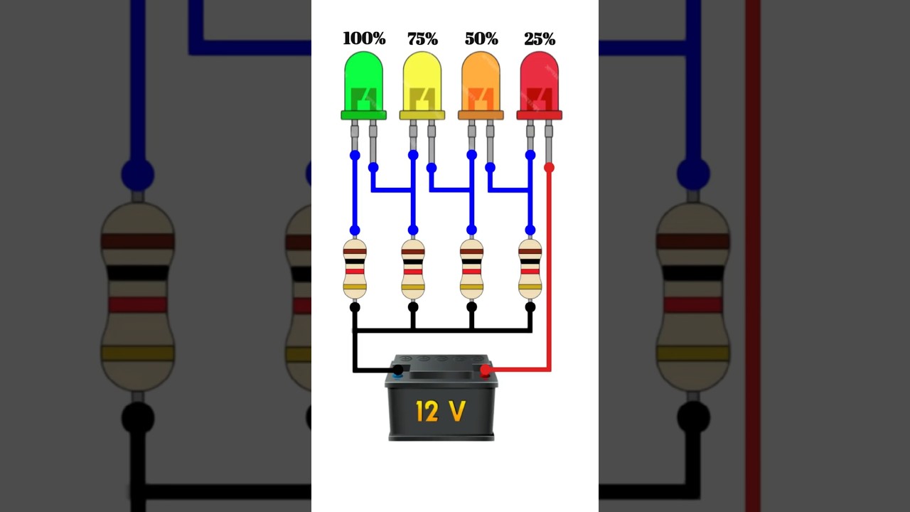 DIY 12V Battery Level Indicator β‘