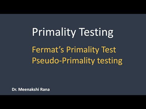 Primality Testing |Part-1| Fermat's Primality Test, Pseudo-Primality Test