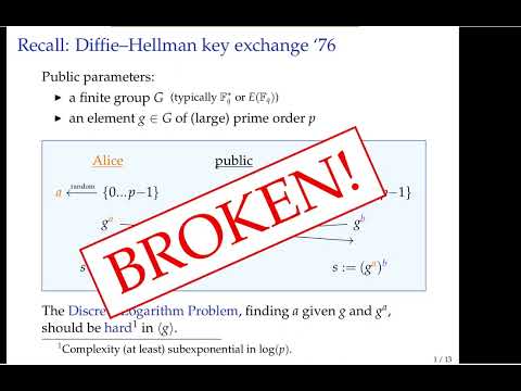 WinC Seminar: Making and breaking post-quantum cryptography from elliptic curves - Chloe Martindale