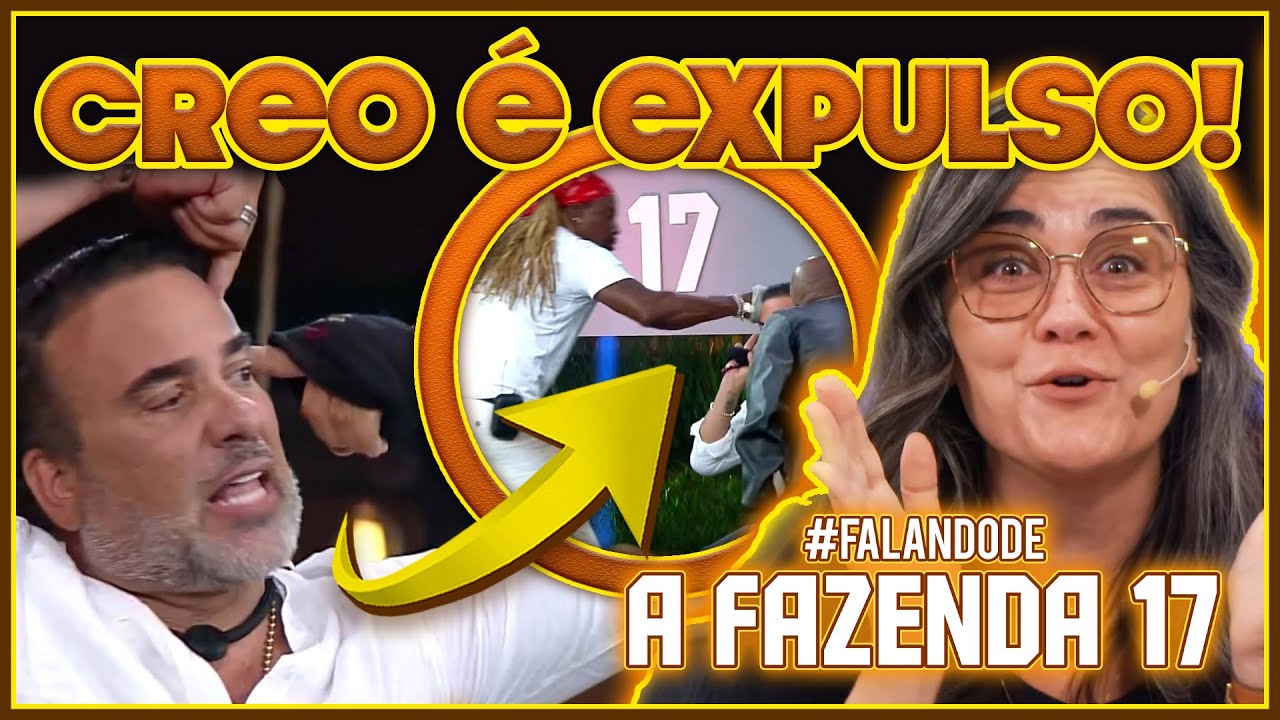 Fazenda 17: Creo dá soco em Fabiano e é expulso ao vivo