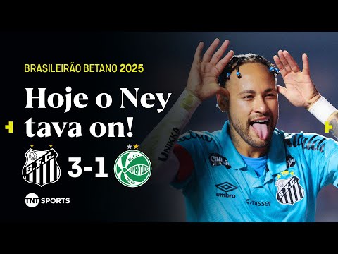 NEYMAR FAZ DOIS GOLS, PERDE OUTRO DENTRO DA ÁREA, E PEIXÃO SAI DO Z-4 | SANTOS 3X1 JUVENTUDE