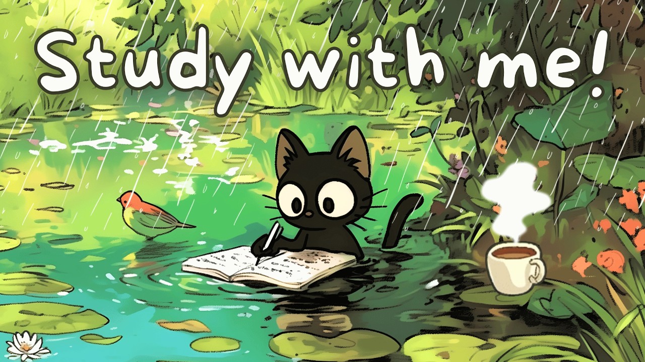 3-Hour Focus Session with Lo-Fi Rain & Nature Sounds 🌧️ | Study with Me (Pomodoro 50/10)