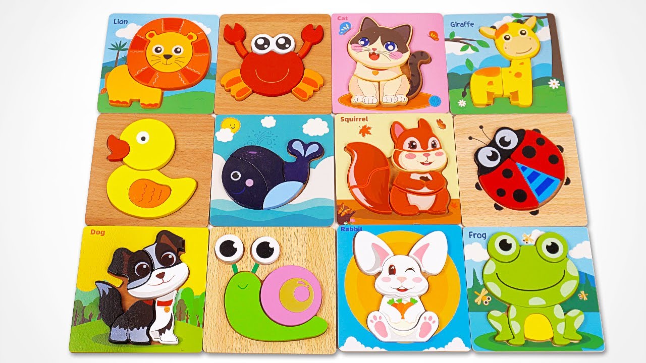 Animal Shapes and Names: Engaging Puzzles for Preschoolers