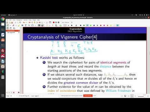 CNS Lecture 12: Cryptanalysis-4 :Cryptanalysis of Vigenere Cipher