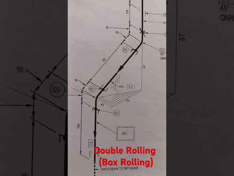 Isometric Drawing Double Rolling (Box Rolling )Isometric Drawing Engineering Drawing