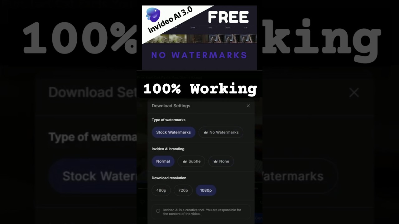 Create Free Watermark-Free Videos with InVideo AI 🎥