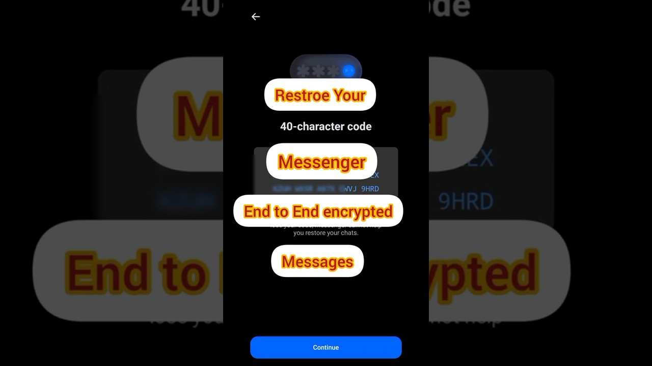 40-Char Code to Recover Messenger Messages π