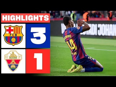 Barcelone vs Elche 3-1 Résumé Buts | LaLiga 2025 | elche barcelone