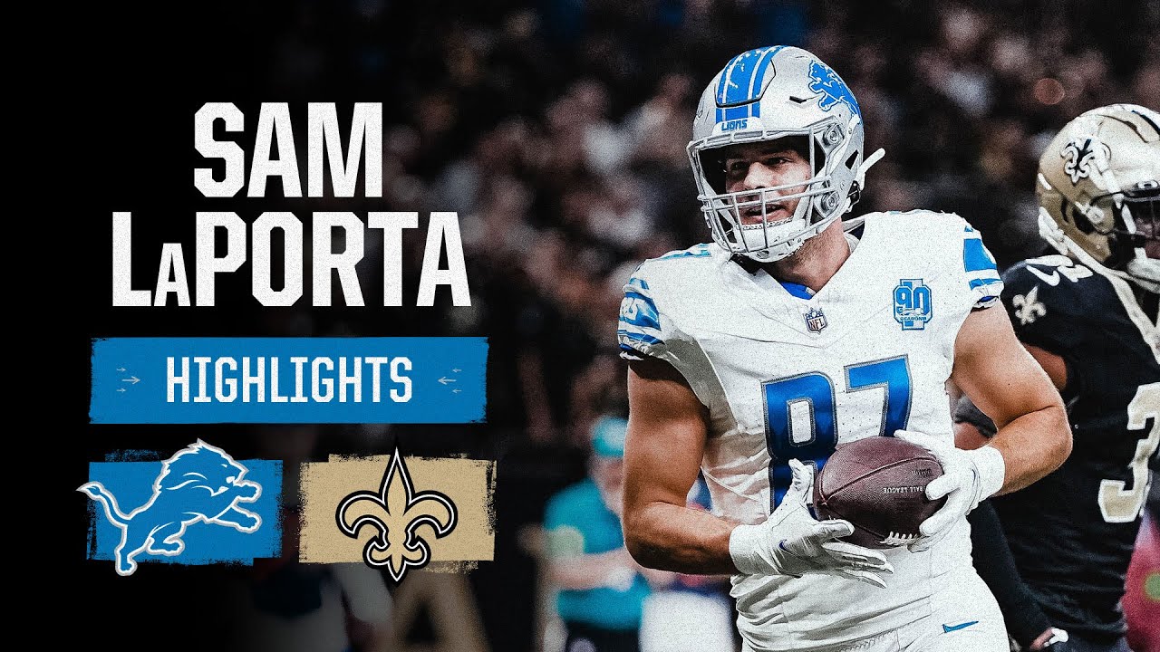 Sam LaPorta had a BIG time performance | Lions at Saints Highlights