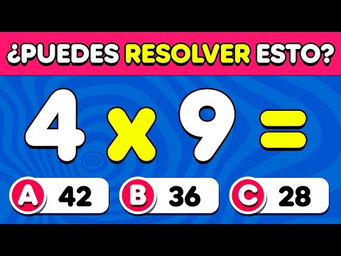 ¡Examen de MATEMÁTICAS! ✖️🤓➗ ¿Eres Bueno con los Números? 🧠 Fácil, Medio, Difícil