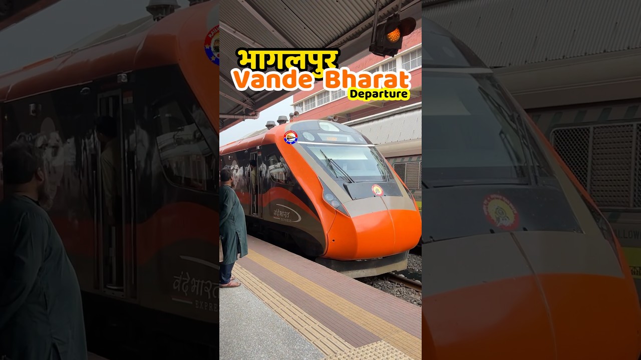 Bhagalpur Vande Bharat Departure at Howrah Station 🚉 #shortvideo #shots #vandebharatexpress