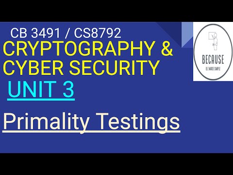 3.1 Primality Testing using Miller Rabin in Tamil
