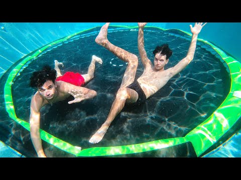 LAST TO LEAVE UNDERWATER TRAMPOLINE WINS $10,000!