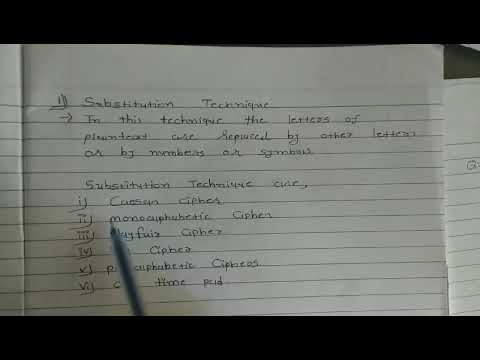 Monoalphabetic Cipher Encryption and Decryption Example in hindi | Information and Network Security