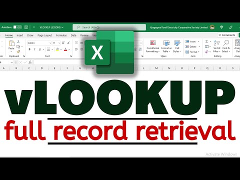 Perfect use case for Excel VLOOKUP full record retrieval