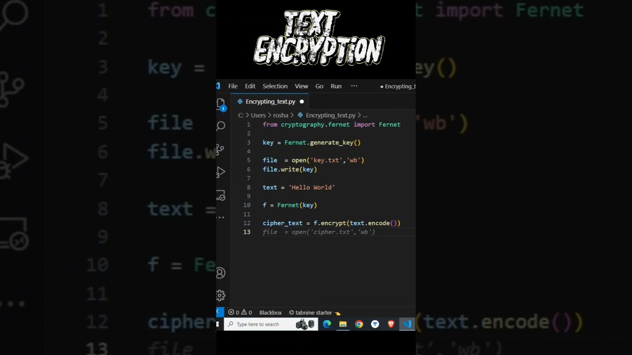Encrypting Text with Cryptography in Python
