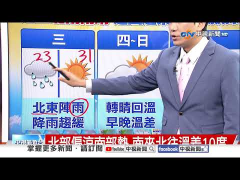 【志耕氣象報報】華南雲系+東北季風 北東濕涼到週三│中視晚間氣象 20251104