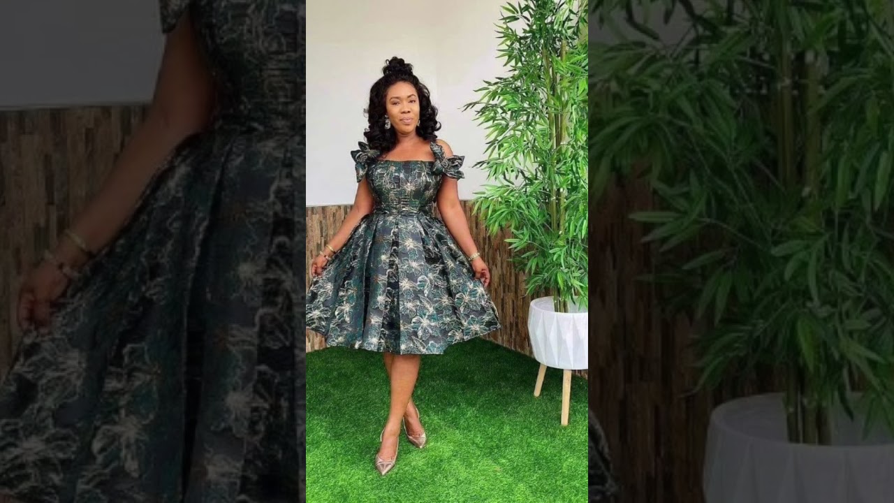 Modèles de robes courtes wax pour cérémonies ✨