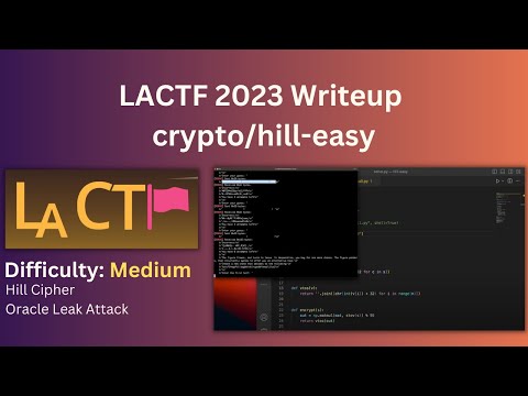 Hill Cipher Oracle Attack - LACTF2023 - crypto/hill-easy