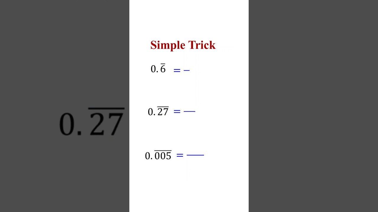 Convert Pure Repeating Decimals to Fractions Easily ✨