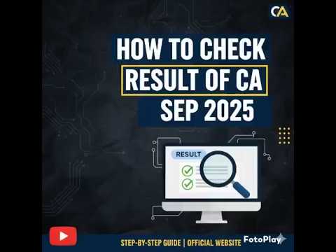 How To Check Result September 2025 |"CA Foundation September 2025 Result Check Step-by-Step"