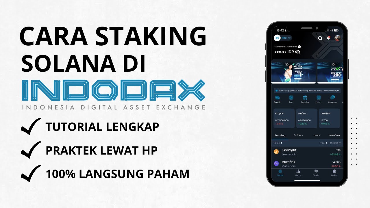 Panduan Mudah Staking Solana di Indodax π